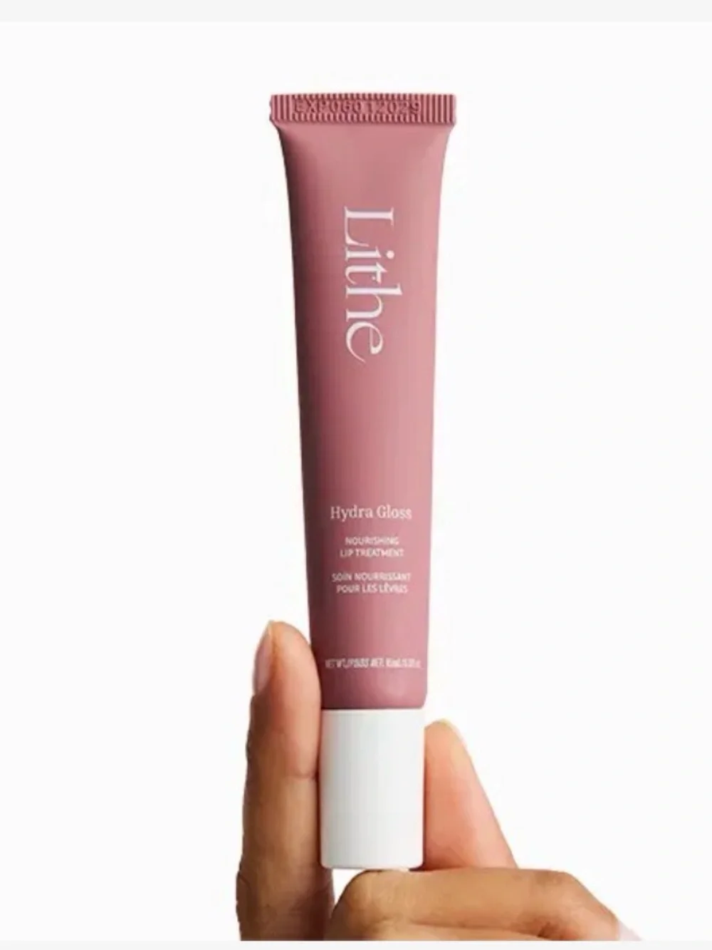Whit* New! LITHE BEAUTY Hydra Lip Gloss in Plush (Mauve Rose)